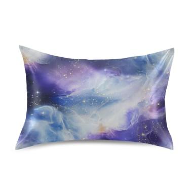 Imagem de Aesthetic Galaxy Dream fronhas de cetim roxo impressão personalizada resfriamento padrão king queen travesseiros chinelos conforto macio travesseiro de cama tamanho padrão 66 cm x 50 cm