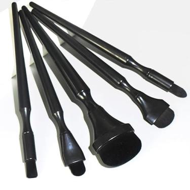 Imagem de Conjunto de pincéis ovais profissionais de 5 peças, base líquida, sombra, blush, pincéis de maquiagem em pó