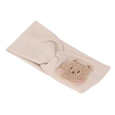 Imagem de Generic Faixa de Cabelo Elástica para bebê, Algodão Macio, Estampa de Desenho Animado, para Bebês, chá de, Festa de Aniversário, 6,8 X 3,1 pol. (Bege)