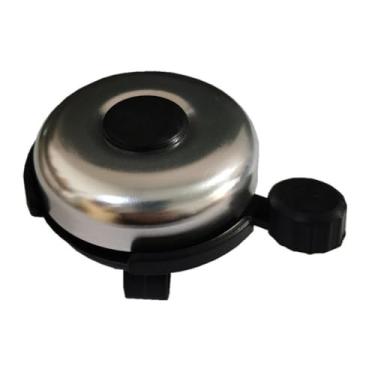 Imagem de Campainha de bicicleta universal - sino de guidão de bicicleta com som nítido alto (ajuste universal de 2,2 cm) para MTB, bicicletas de estrada - prata