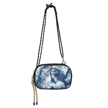 Imagem de TSENQUE Bolsa feminina aquarela cinza lobos pequenas bolsas transversais sobre o ombro bolsas femininas linda carteira para celular