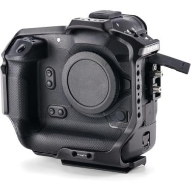 Imagem de Tilta Suporte completo para câmera compatível com Canon R1 – Preto | Placa ARCA para tripés e gimbals DJI | 1/10.2 cm-20, 3/20.3 cm-16, pontos de montagem de sapata fria para acessórios | Grampo HDMI