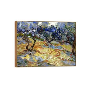 Imagem de Vincent van Gogh Famosa pintura em tela de arte de parede pronta para pendurar. Jardim. Imagem em moldura de madeira para decoração de sala de estar 40 x 50 cm 16 x 20 pol