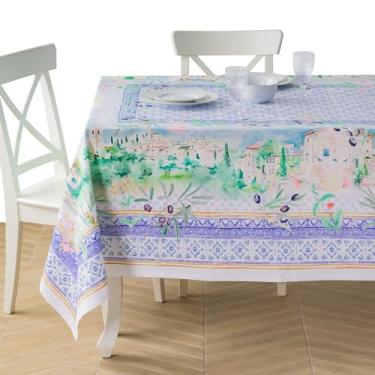 Imagem de Maison d' Hermine Toalha de mesa premium quadrada 100% algodão penteado, toalha de mesa reutilizável decorativa para sala de jantar, casa de fazenda, casa, festa, festa e casamento - Luberon