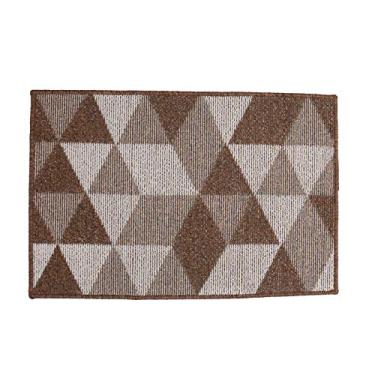 Imagem de Capacho de Porta Frontal Triangular Interior Antiderrapante Lavável Absorve Rapidamente Resiste a Sujeira Tapetes para Entrada