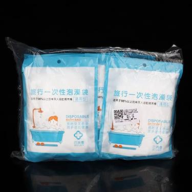 Imagem de Cryfokt Filme de Cobertura de Forro de Banheira Grande Descartável para Casa e Viagens, Pacote de 10 Unidades para Spa de Hotel, Saco de Banho HDPE de 47,2" de Altura para Experiência de Banho Limpa