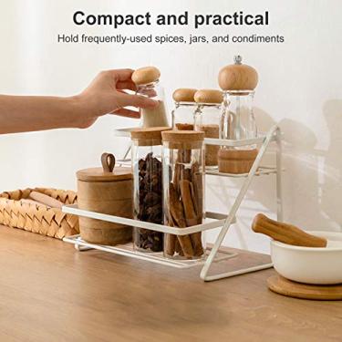 Imagem de Rack de temperos Ainoli Organizador de 2 camadas para armário de bancada Rack de armazenamento de cozinha multifuncional Organizador de caddy de chuveiro para suporte de despensa