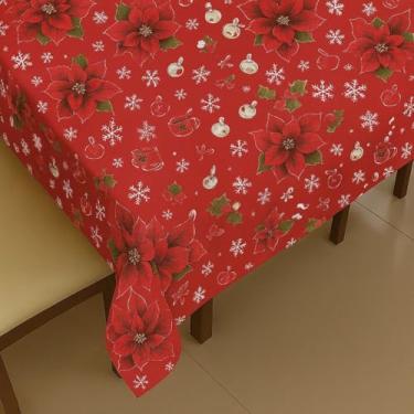 Imagem de Toalha de Mesa OXFORD Super ELEGANCIA 4,6 e 8 LUGARES(NATAL VERMELHO,4 LUGARES 1,40x1,40)