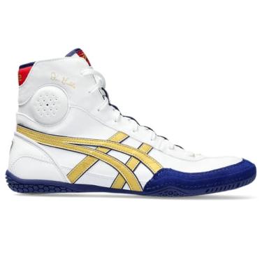 Imagem de ASICS Tênis de luta livre masculino DAN Gable EVO 3, Branco/Ouro rico, 37