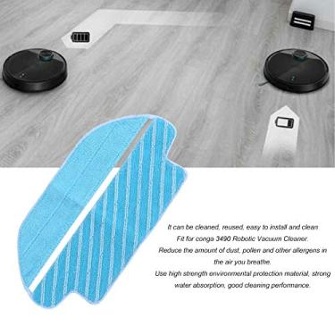 Imagem de 2 peças de Pano Mop Substituição Compatível com o Conga 3490 Limpador Robótico Reposição Acessórios Reutilizável Alta Resistência Absorção Água Bom De