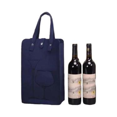 Imagem de Bolsa De Armazenamento Para Vinho Tinto Dupla Presente Bolsa De Feltro