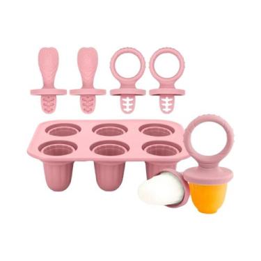 Imagem de Moldes De Palito De Sorvete Para Bebês, 6 Cavidades, Silicone De Grau 
