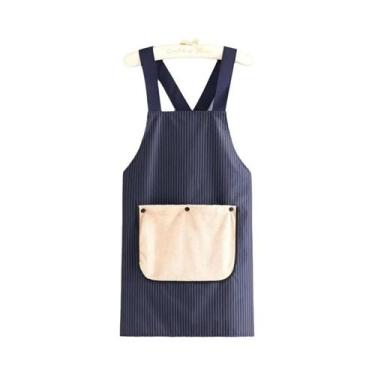 Imagem de Avental De Cozinha Impermeável Sem Mangas Com Costas Cruzadas E Toalha