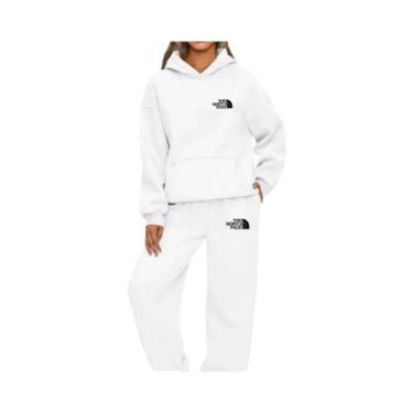 Imagem de Conjunto De Moletom Com Capuz Feminino De Alta Qualidade Estampado Cas