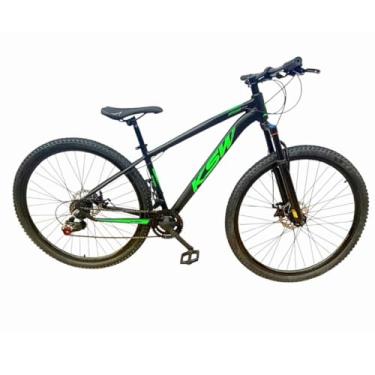 Imagem de Bicicleta Aro 29 KSW XLT 21 V MTB Index Disco Mecânico Suspensão 80mm Unissex (Preto/Verde/Verde, 19)