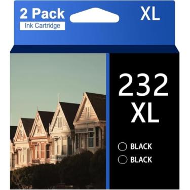 Imagem de YUNPINZAN Cartucho de tinta preta 232XL remanufaturado de substituição para cartucho de tinta epson 232xl T232 Funciona com impressora Epson XP-4200 XP-4205 WF-2930 WF-2950 (2 BK)
