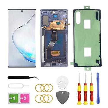 Imagem de LNONLS OLED para Samsung Galaxy Note 10 Plus Tela LCD de substituição com moldura Note 10+ 5G Display Screen Touch Digitalizador Kit de ferramentas N975F N975U Preto