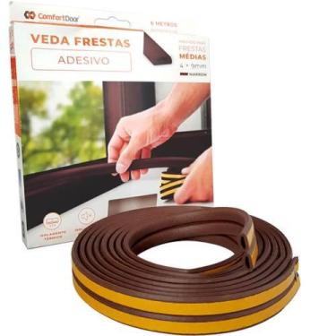 Imagem de Borracha Veda Fresta Adesivo tipo D 4mmx9mm -6 Metros Comfort Door