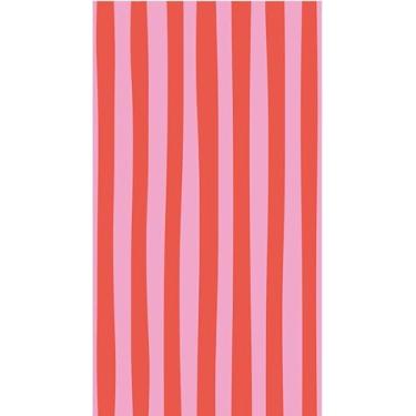 Imagem de Toalhas de hóspedes de papel listrado guardanapos rosa e vermelho (50 ct) guardanapos descartáveis guardanapo de chá de bebê para menino, jantar de casamento, jantar ou convidado, 4,3 * 7,8 polegadas