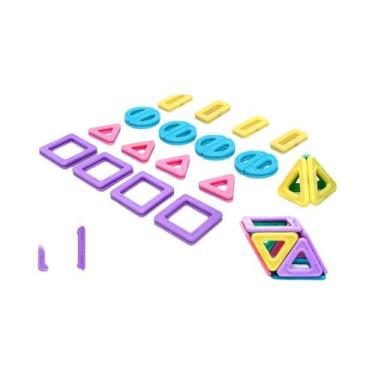 Imagem de Conjunto De Blocos De Construção Magnéticos Macaron Em Cores Sortidas,