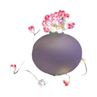 Imagem de Luz De Cordão LED Tulipa Branca Quente, Alimentada Por Bateria, Flores