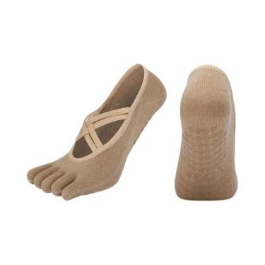 Imagem de Meias De Pilates E Yoga Antiderrapantes Para Mulheres, Meias De Algodã