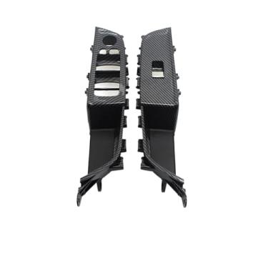 Imagem de LHD atualizado esquerda direita dianteira traseira interior maçaneta da porta painel regulador da janela tampa do interruptor compatível com BMW Série 6 / GT G32 2017 2018 2019-2022(Front 2PCS-Carbon)