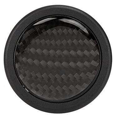 Imagem de AMONIDA Kit de Substituição de Botão de Buzina de Volante de Fibra de Carbono Melhora a Textura para Volante, Adequado para Todos Os 6 Parafusos, Acessório Modificado para Carro Automotivo