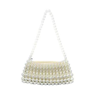 Imagem de Bolsa Transversal Feminina De Pérolas 2024 Para Celular Pequena Com Co