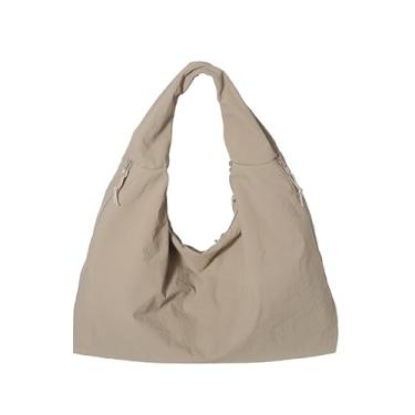 Imagem de Ann Bully Bolsa grande de nylon para mulheres, bolsas Hobo despojadas, bolsa crescente, bolsa de ombro nas axilas, bolsa de ombro vintage com vários bolsos para sair, viajar, fazer compras, academia