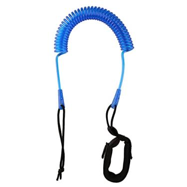 Imagem de Corda de Prancha Stand Up Paddle Elástica 10 Pés Surfe com TPU para Flexibilidade e Durabilidade Cordão Enrolado Elástico Pulseira Tornozelo Macia Almofada Fita Fechamento Adesivo Hardware Conexão Ant