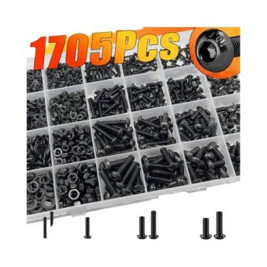 Imagem de Kit De Parafusos Com Cabeça Hexagonal 1705PCS M2 M3 M4 M5, Porcas, Arr