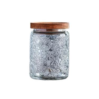 Imagem de KEG801302 Suporte de manteiga com tampa feito de vidro para armazenar geleias, doces, condimentos na cozinha. Bancada