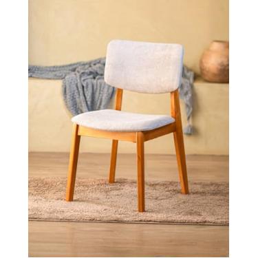 Imagem de Cadeira de Jantar Manu Madeira Torneada Assento e Encosto Estofado Anatômico Alto Padrão