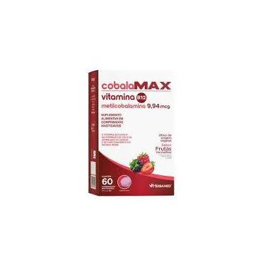 Imagem de Cobalamax 60 comprimidos mastigavel - frutas vermelhas - herbamed - HE