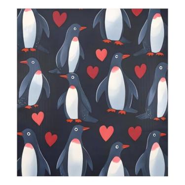 Imagem de Qilmy Capa magnética para máquina de lavar louça, pinguim, 58 x 66 cm, capa decorativa para geladeira para porta da frente, adesivo magnético, máquina de lavar, painel de geladeira, decalque para