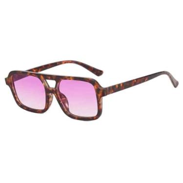 Imagem de Óculos de Sol Candy Colors com Ponte Dupla e Lentes Degradê, Proteção UV400, Ideais para Esportes ao Ar Livre, Corrida e Ciclismo, Cor Roxa com Flores