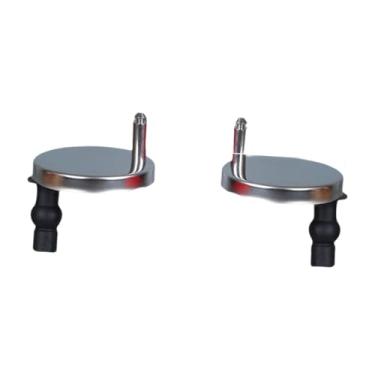 Imagem de Generic Kit com 2 parafusos de dobradiça para assento de vaso sanitário, dobradiça de encaixe rápido com liberação suave para banheiro, 60mm