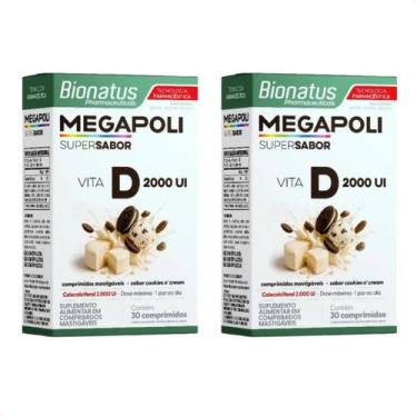 Imagem de Kit 2 - Vitamina D3 2000UI Megapoli 30 Comprimidos Bionatus