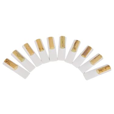 Imagem de CUOFYUNL 10 PCS Palhetas de clarinete para iniciantes Resistência de palheta seca ao ar 2.5 Substituição de palheta tradicional com caixa de papel