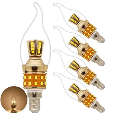 Imagem de Lâmpada LED tipo milho E14 de 9W com LEDs SMD 2835, econômica, estilo Edison, luz branca quente (2700-3000K), 220-240V, não dimerizável, equivalente a uma lâmpada incandescente de 70W, para
