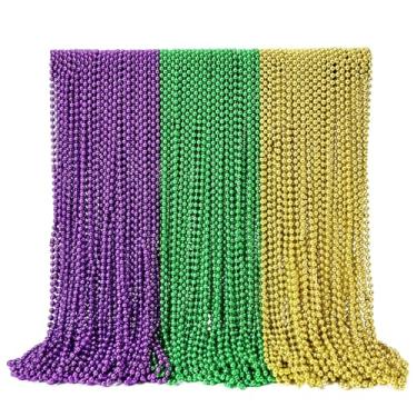Imagem de MAOFENG Colares de contas de carnaval, 150 peças, acessórios de roupas, em massa, para desfile de carnaval, artigos de festa, lembrancinhas de decoração, 33in, Plástico, Sem Pedra Preciosa