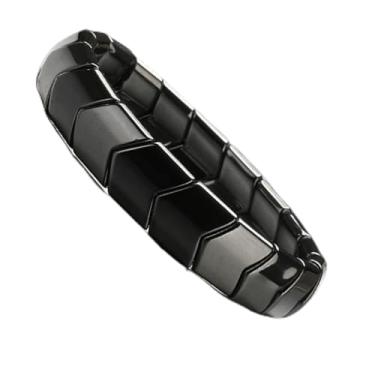 Imagem de Pulseira de hematita masculina | Acessórios de moda natural | Pulseira de pulso calmante | para homens, pais, trabalho, escritório, estudo, esportes, viagens, sessão de fotos, festa, data, One Size