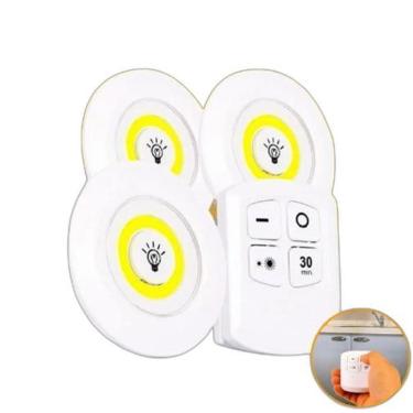 Imagem de Kit 3X Lâmpada Luminária Led Spot Sem Fio Controle Remoto