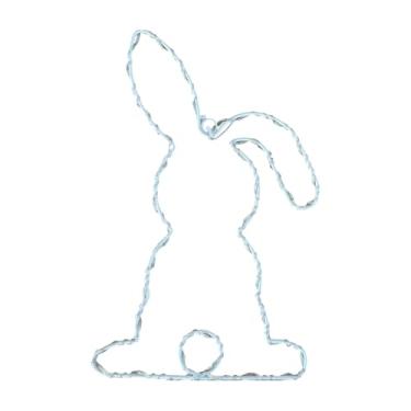 Imagem de Lâmpada Coelho Da Páscoa - Decoração de Primavera com LED e Controle Remoto Temporizado | Decoração Iluminada da Páscoa - para Festa de Ação de Graças, Escritórios, Casa, Escola, Dormitório,