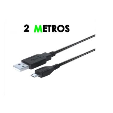 Imagem de Cabo Micro Usb De 2m Para Carregar Controle Dualshock Ps4