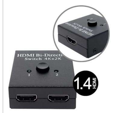 Imagem de Splitter Switch Hdmi 4k Bidirecional 1x2 2x1 Chave Seletora