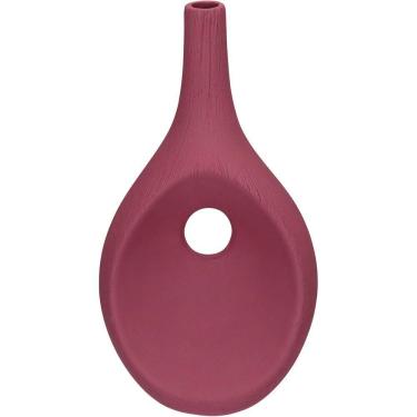 Imagem de Vaso Decorativo Enfeite Casa Aparador Garrafa Home&co Cerâmica 31x16x11cm Terracota