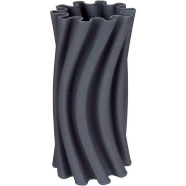 Imagem de Vaso Decorativo Enfeite Casa Aparador 3d Home&co Cerâmica 28x14x14cm Cinza