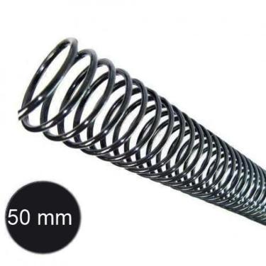 Imagem de Espirais Para Encadernação Preto 50Mm 450 Folhas 12 Unidades